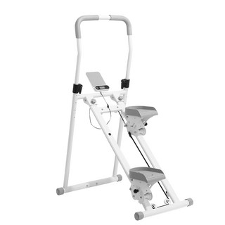 柏詩互創 可折疊爬樓機 登山機 踏步機 健腹機 健步機 健身機 登高機 扶手踏步機 運動器材, 【白色】四檔調節扶手 智能計數顯示屏, 白色