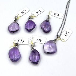 『亮晶晶』天然巴西紫水晶墜子-加強考運 紫透亮 一圖一物-鋼鍊