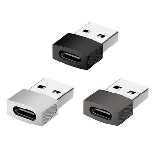 USB Type-C 轉 USB 轉接頭 銀色, 1個, 40-752-01(黑色)