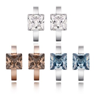 [끄란느] 사각큐빅후프귀걸이 C8EB052