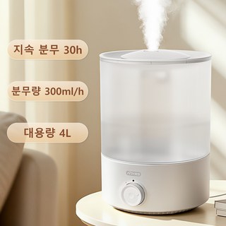 AIRYES 분리형 간편 통세척 가정용 대용량 저소음 초음파 가습기, 화이트