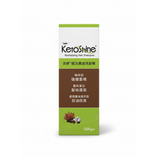 杏輝KetoShine賦活養護洗髮精 咖啡因強健髮根 蠶絲蛋白修護髮絲 控油保濕, 1件, 500g