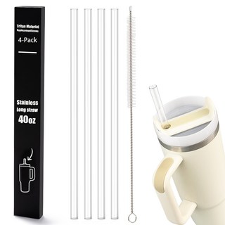 LJL 스탠리 스타벅스 호환 빨대 1.18l/887ml/591ml [트라이탄 재질] 4p+세척솔 1p 세트, 1세트, 1180세트