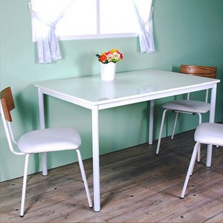 Tasteful 特斯屋 日式木作白色長形餐桌，MIT台灣製【5983】, 白色長形餐桌