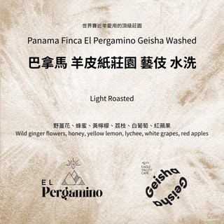 老鷹咖啡 巴拿馬 羊皮紙莊園 藝伎 水洗 淺焙 咖啡豆, 1個, 100g