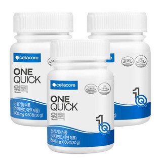셀라코어 ONEQUICK 원퀵 500mg, 60정, 3개