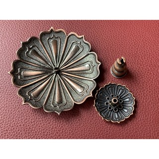 畫意坊 銅合金香插線香座 多功能多孔仿古銅線香座 線香/塔香適用