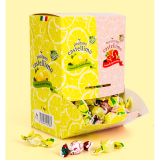카스텔리모 포지타노 리몬치니 레몬사탕 모로 오렌지사탕 혼합캔디 대용량, 1kg, 1개