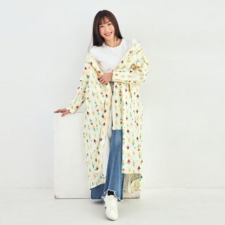 RAINSTORY 前扣式連身雨衣M號(夏日聖代)全身防護輕便雨衣