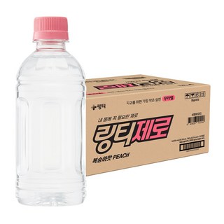 링티 제로 복숭아맛 무라벨, 340ml, 20개