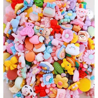 대용량 데코덴 랜덤 혼합 파츠 100개 DIY 탑꾸 꾸미기, 1세트