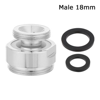 360 학위 조절 수도꼭지 커넥터 Femal 16/18/20/22/24mm 남성 22mm 물 절약 어댑터 정수기 액세서리, 03 Male 18mm
