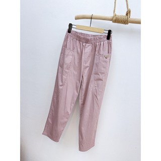 彈力車標修腿哈倫休閒褲9630