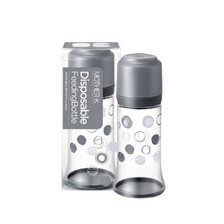 韓國 MOTHER-K 輕量免洗奶瓶/外出奶瓶 (無奶嘴) - 方便衛生，外出必備, 1個, 時尚灰