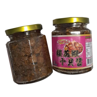 台灣特產櫻花蝦干貝醬，嚴選食材，拌飯拌麵佐粥皆宜，不含防腐劑，安心美味, 450g, 2個