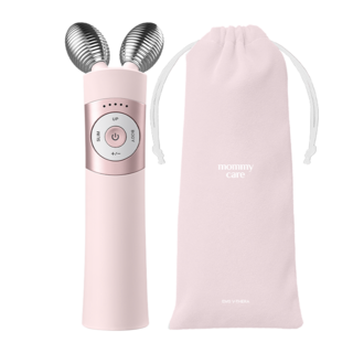 마미케어 홈케어 뷰티 디바이스 얼굴 마사지기 EMS 브이쎄라 + 파우치, 핑크