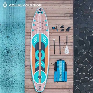 SUP 槳板 立槳 充氣式衝浪板 彩繪板 特殊造型 現貨, 3.35 米 海洋森林,現貨