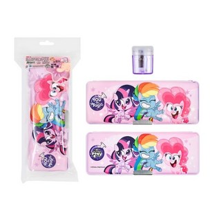 小馬寶莉形象立體筆盒 卡通大容量小學生文具盒 多功能鉛筆盒 開學用品, 1個, YZ330036小馬寶莉捏捏樂多功能筆盒