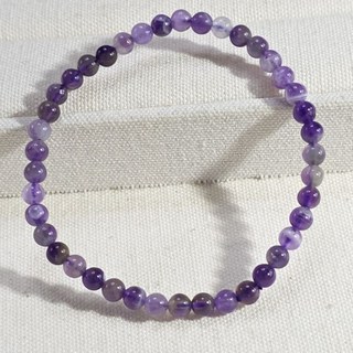 晶寶水晶 夢幻紫水晶手鍊 4mm手環手珠，提升個人魅力與舒緩身心壓力