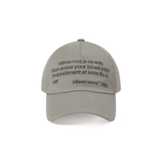 MISEKI SEOUL Misekiseoul quote ball cap CHARCOAL 186969, MISEKI SEOUL OS