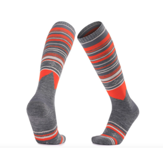 戶外機能羊毛滑雪襪/加厚毛圈長筒襪/美利奴羊毛襪/專業滑雪襪 保暖透氣/親膚高彈, 橙色, 1個