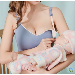 一片式哺乳內衣 涼感薄杯 上開扣 聚攏防下垂 孕婦內衣 舒適睡眠內衣
