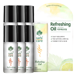 아로마오일 롤온 멘톨 페퍼민트 천연 에센셜 비염 코막힘 졸음방지 야돔 야몽, 30ml, 6개