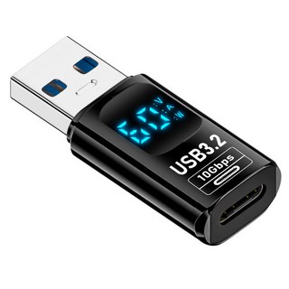 USB3.2 數位顯示轉接頭 USB Type-C 轉接頭 10Gbps 高速傳輸 適用於手機 平板 筆記型電腦, 1個, USB公轉Type-C母