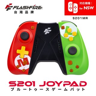 Flashfire Switch Joypad 保固一年 JOYCON (一起玩), 1個, 紅綠 S201MR, 紅綠, S201MR