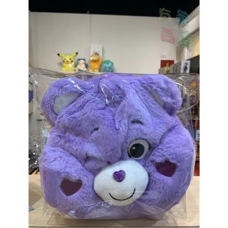 愛心小熊 斜挎包 兒童 包包 手提包 側背包 黃色 大頭造型