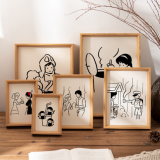 살림백과 인테리어 액자 우드 프레임 소담액자 모음, 원목, 1개
