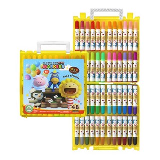 雄獅 奶油獅閃亮亮彩色筆 48/60色組 (外盒隨機出貨), 1個, 48色