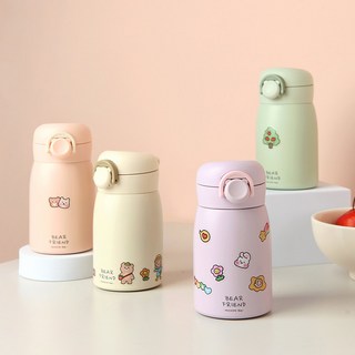 베어 프렌드 원터치 보온병 260ml 350ml 4color, 퍼플, 1개