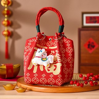 新年禮物/春節伴手禮/年會禮品/員工禮品 - 鑫喜, 新年-【馬到來福】小馬針織包