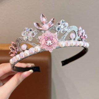 熱銷推薦 兒童公主艾莎皇冠發箍王冠卡通發飾生日禮物可愛小女孩甜美庫洛米