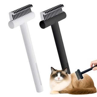 견행묘행 반려동물 엉킨털 제거 빗 죽은털제거 브러쉬, 1개, 블랙