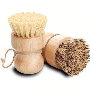 COVERONE 친환경 우드 다용도 사이잘삼 세척브러쉬 2종세트, 1세트, 2개