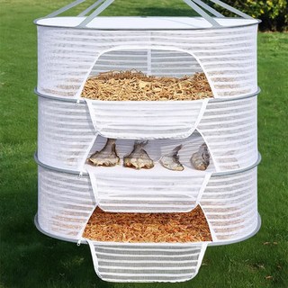 유니스 고급형 다용도 접이식 생선 건조망, 1개, 3단, 화이트