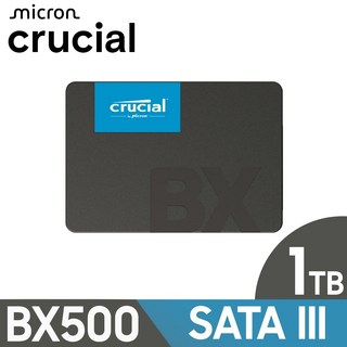 Micron美光 Crucial BX500 240G/500G/1TB 2.5吋 TLC SSD固態硬碟, 1TB