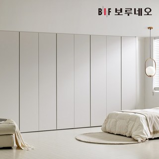 보루네오 붙박이장 히든그루브 무몰딩 여닫이 240~390cm 8자 9자 10자 11자 12자 13자 E0등급, 270cm, 웜베이지