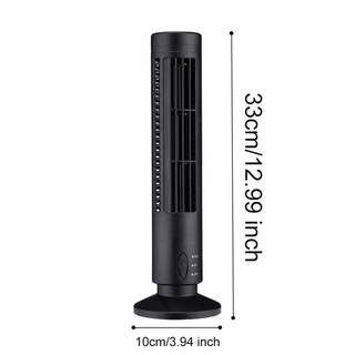 수직 에어컨 선풍기 2 5W 2 단 기어 USB 플러그인 배터리 블레이드리스 강력한 냉각 전기 타워 선풍기 33 cm 38cm, A