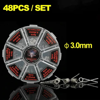 2타입 48개/박스 문화 용품 3.0mm/3mm/3/3.0mm 스프링 클립 코일 교체용 KA1 재료 도구, 02 8in1 Coil Kit