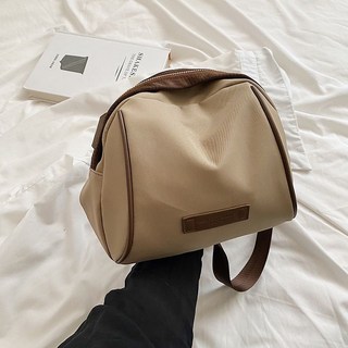 尼龍布貝殼包 2026新款小眾設計 輕便百搭大容量斜挎包, 卡其色
