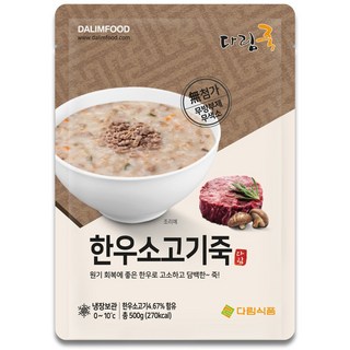 다림죽 한우소고기죽, 500g, 5개