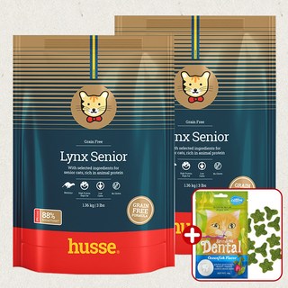 후새 캣 링크스시니어 노령묘 그레인프리 저탄수 후세 고양이사료 + 사은품, 2개, 1.36kg, 닭