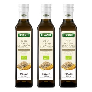 르반테 유기농 대마종자유 250ml 냉압착 햄프씨드오일 이탈리아 직수입, 3개