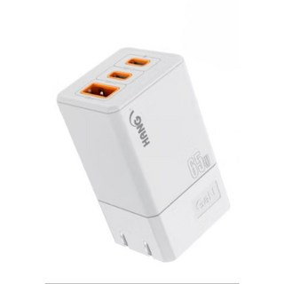 HANG 充電頭 PD快充頭 豆腐頭 支援IPhone 15 / 16 氮化鎵 65W 台灣現貨 BSMI認證, 1個, 質感白