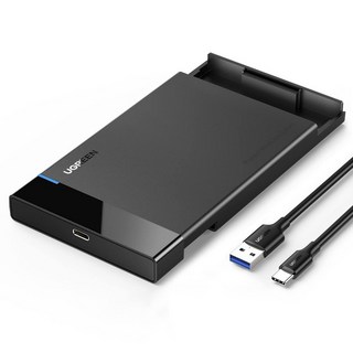 UGREEN 2.5" 하드 드라이브 인클로저 USB C 3.1 Gen 2 to SATA III SSD HDD용 9.5 7mm 외장 디스크 케이스 WD Seagate Toshiba, 1개