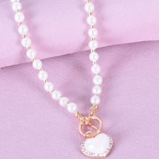 法式珍珠心形項鍊