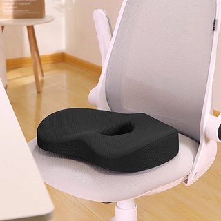 루비바 엉치뼈 보호 4D 도넛방석 치질 회음부 임산부, 1개, 블랙